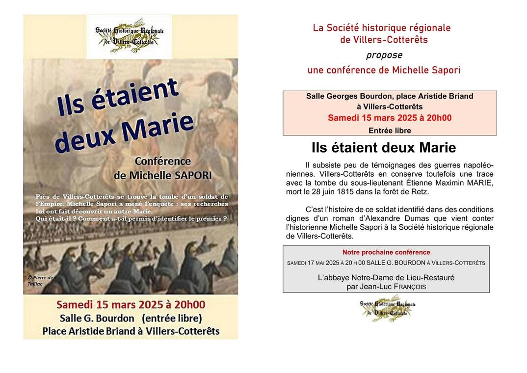 Ils étaient deux Marie_Affiche