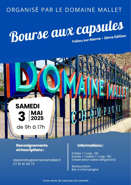 affiche 2ème bourse aux capsules Mallet