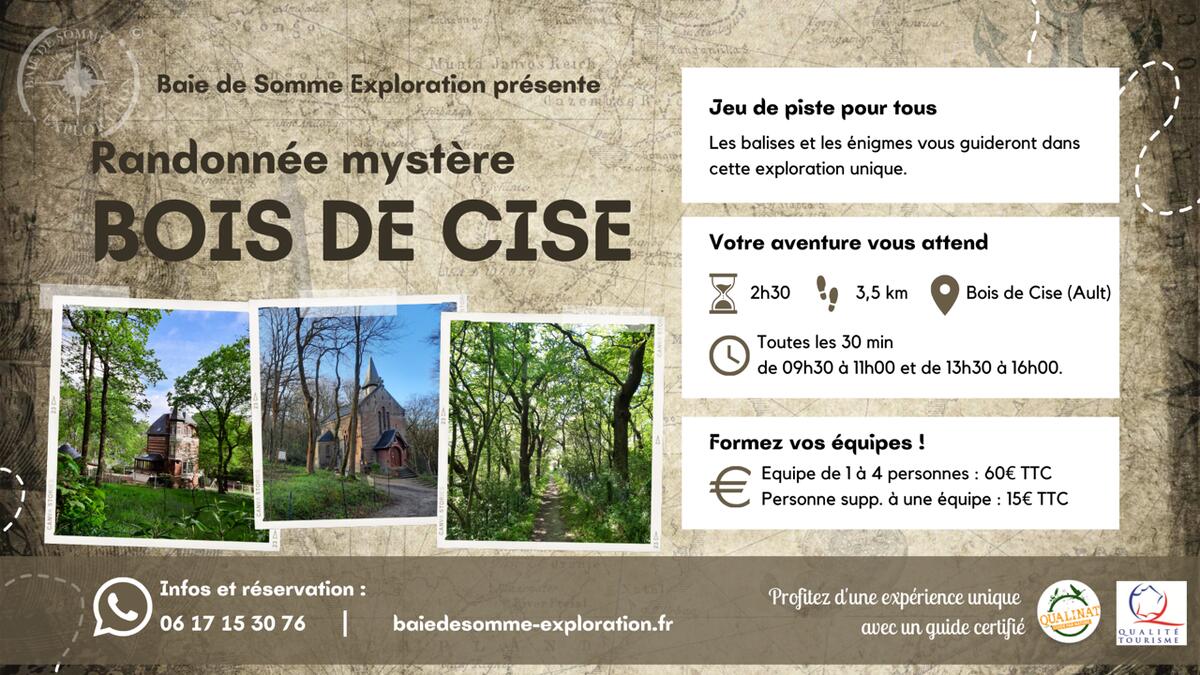 Randonnée mystère - Bannière évènement Facebook Bois de Cise été