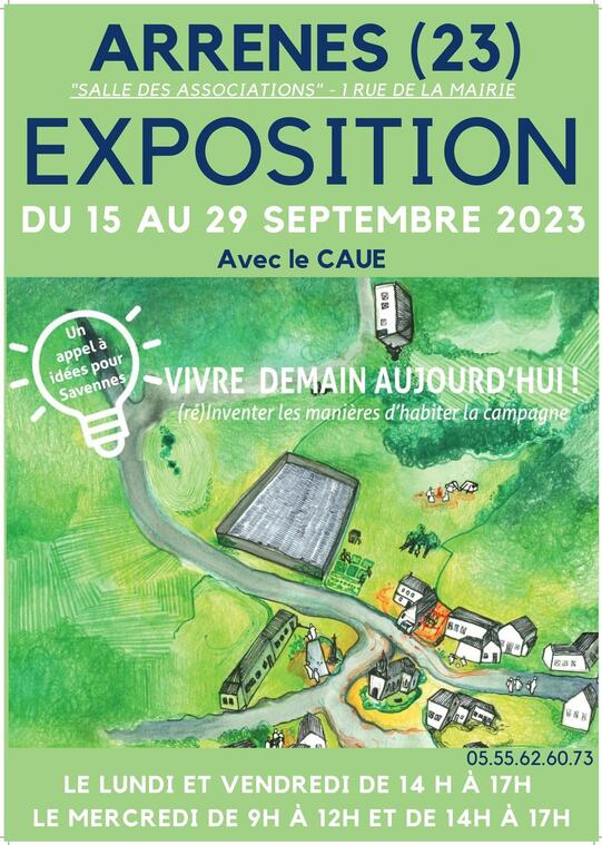 Exposition ARRENES du 15 au 29-09-2023
