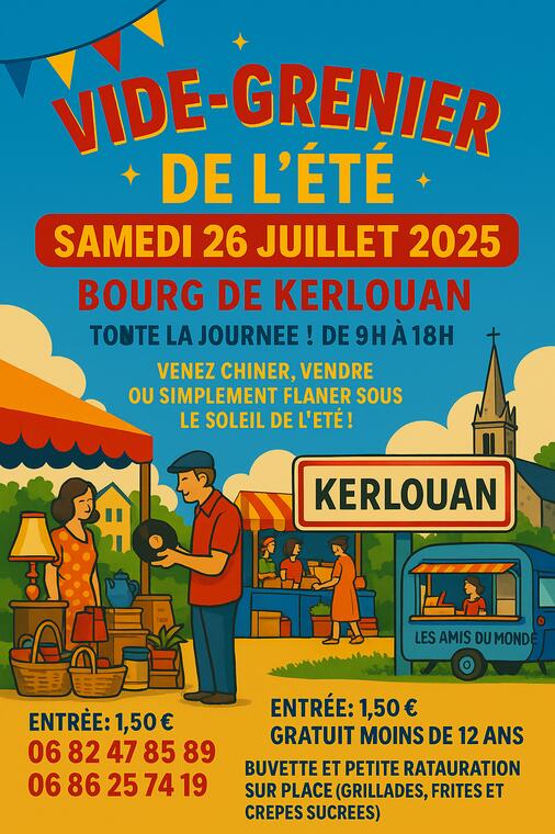 Affiche vide grenier de l'été