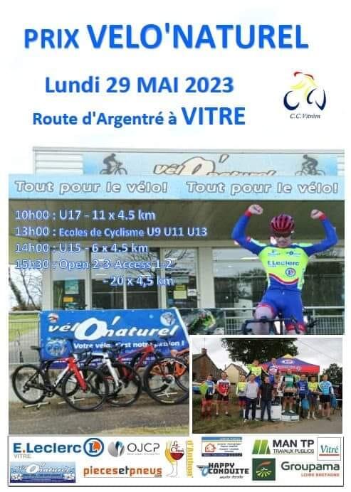 LUNDI 29 MAI PRIX Vélo'Naturel