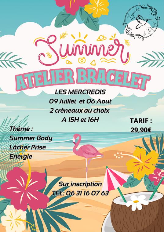 Pink Blue Summer Beach Party Poster