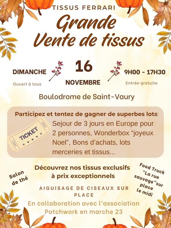 Grande vente de tissus