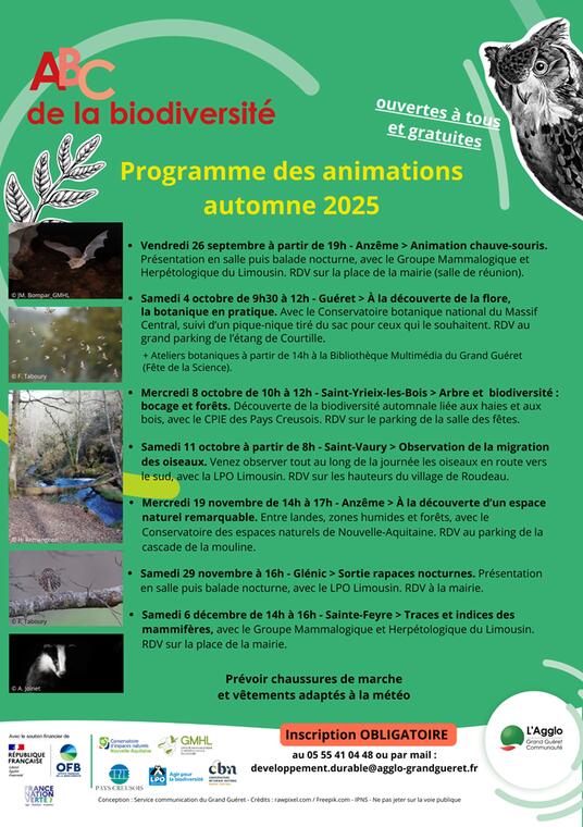 AUTOMNE - Programme des animations BIODIVERSITE