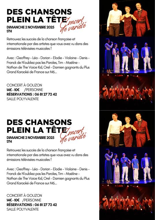 des chansons plein la tête