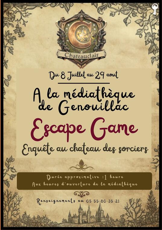 Animation 2023 - 2025 - Escape game été 2025