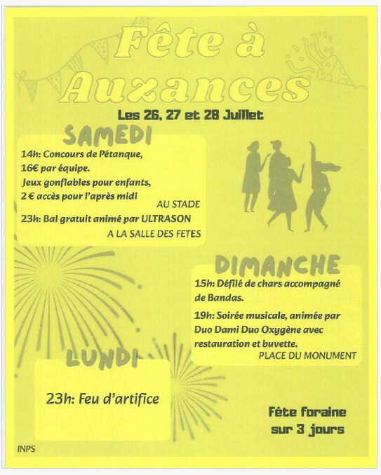 Fête à Auzances