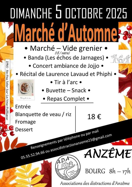 Marché d'automne Anzême