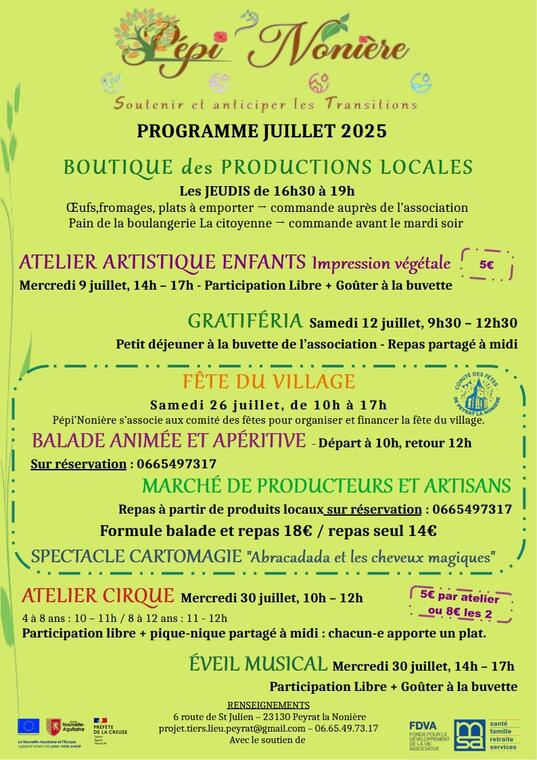Pepi prog Juillet