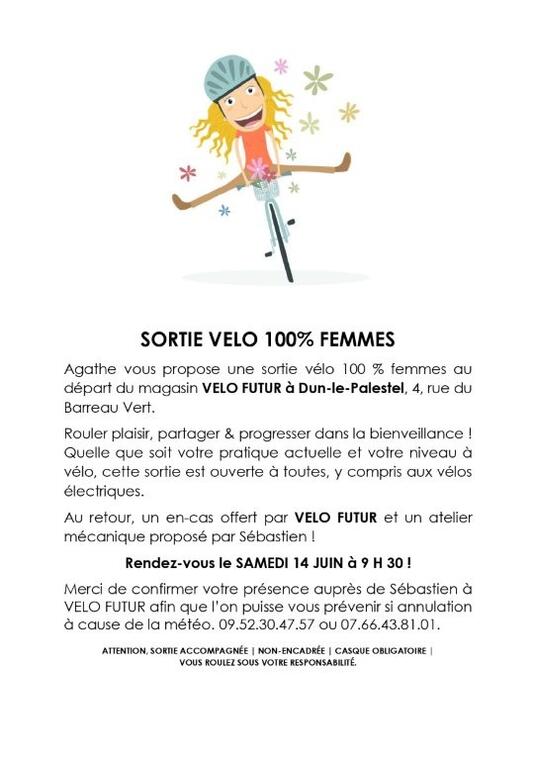 SORTIE VELO 100 femmes - Affiche image
