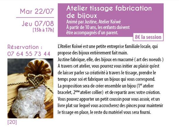 atelier tissage