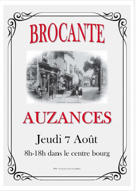 brocante Auzances 7 aout