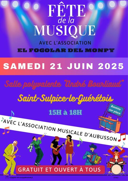Fête de la musique St Sulpice le Guérétois