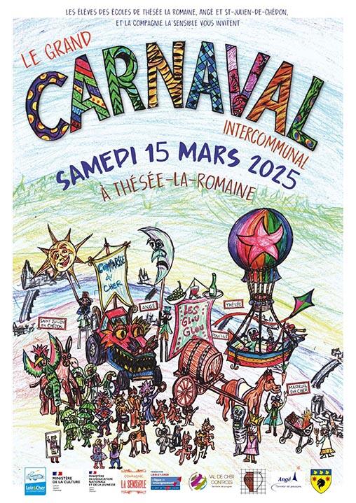 Affiche carnaval 2025 Thésée - 1