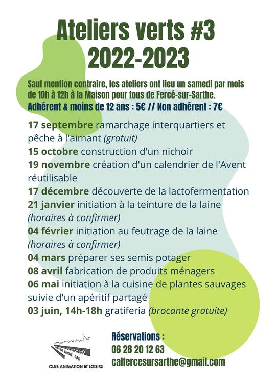 Ateliers verts #3 2022-2023