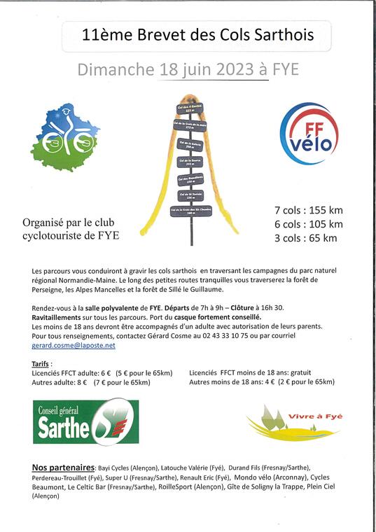 Brevet des cols sarthois Fyé 18 06