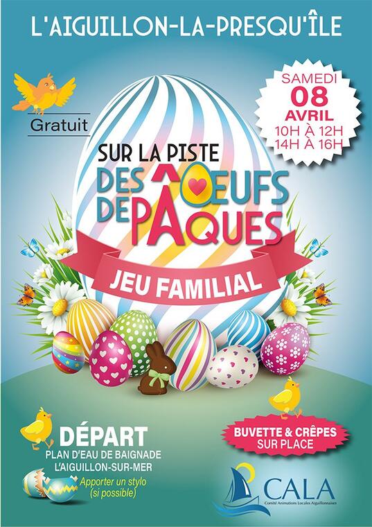 chasse aux oeufs aiguillon sur mer