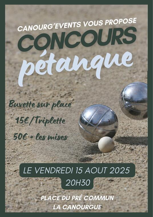 CONCOURS DE PETANQUE A LA CANOURGUE