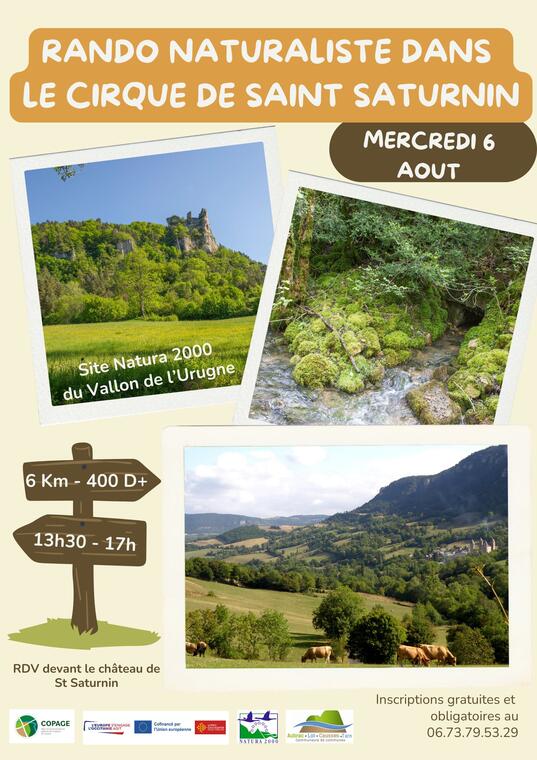 Randonnée naturaliste à Saint Saturnin