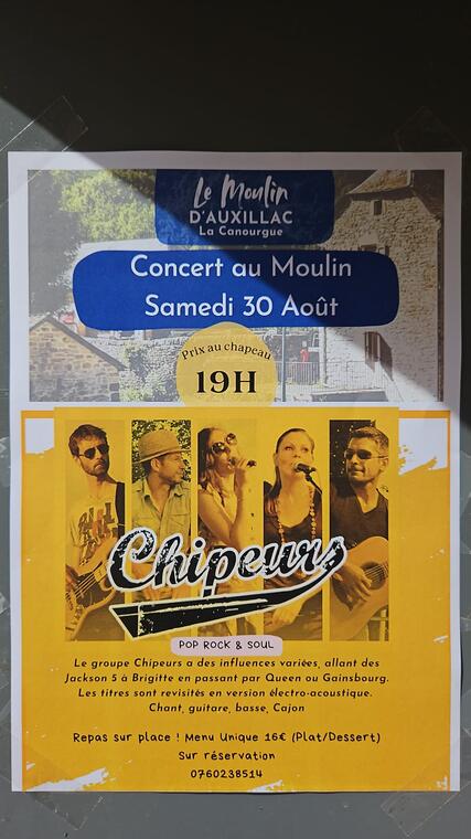concert le moulin d'auxillac chipeurs