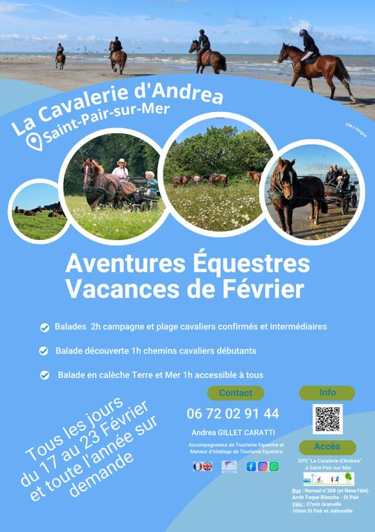 La Cavalerie d'Andréa vacances février 2025