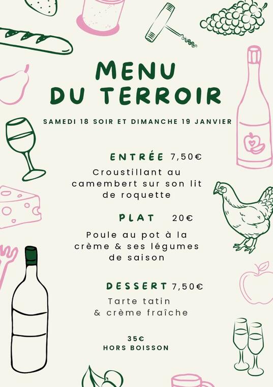 Menu du terroir janv 2025