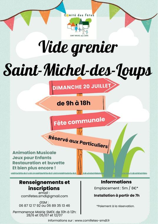 Vide grenier Saint Michel des loups 2025