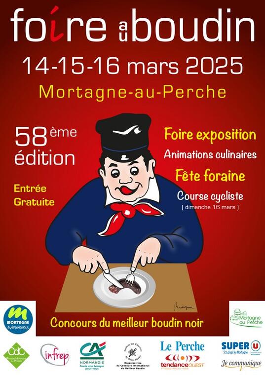 14 au 16 mars Foire au boudin affiche