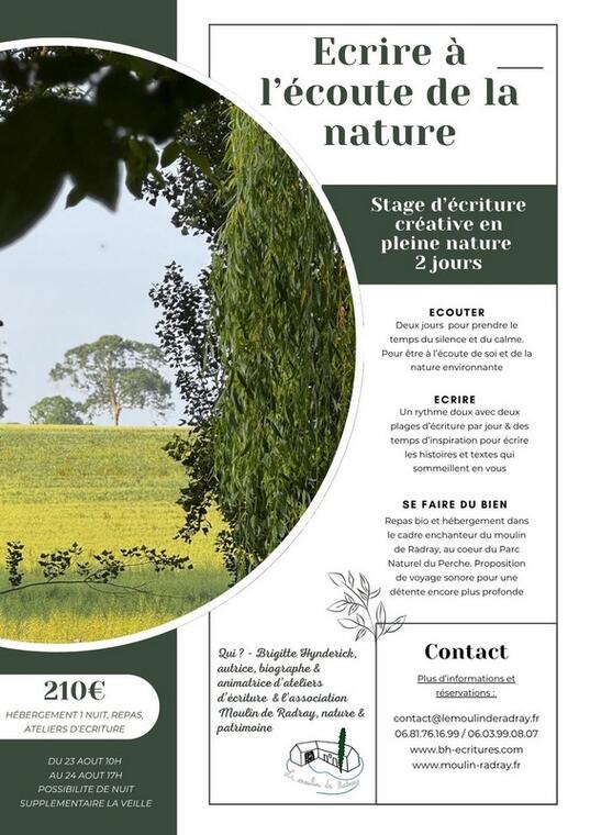 23 et 24 août stage écriture radray
