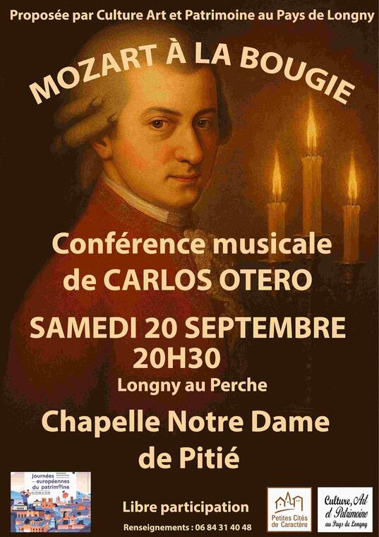 Affiche mozart à la bougie Longny
