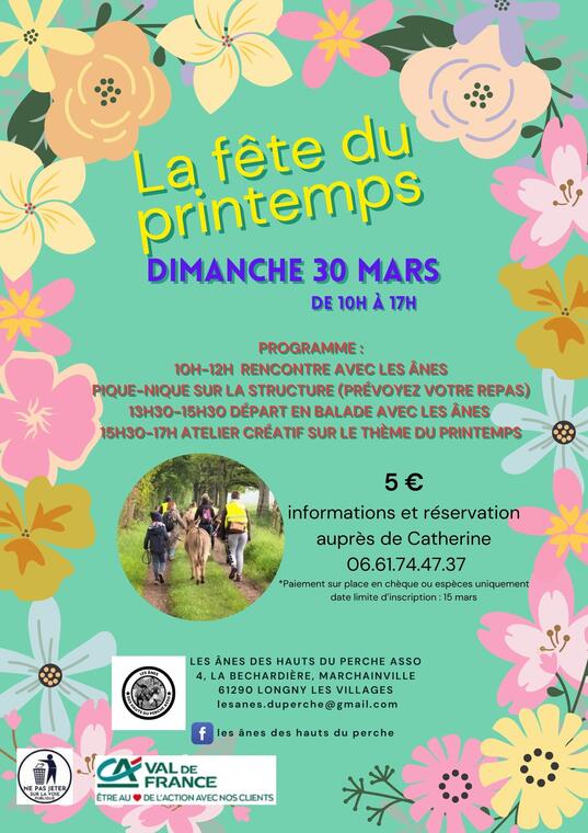 Fête du printemps les anes des Hauts du Perche