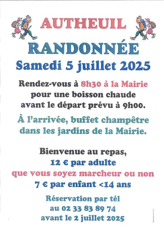 Randonnée  Autheuil 2025