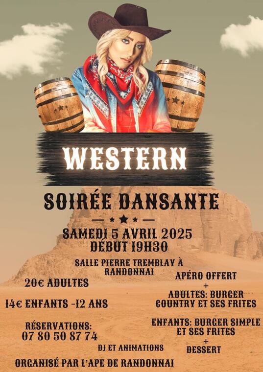 Soirée dansante APE Randonnai 5 avril