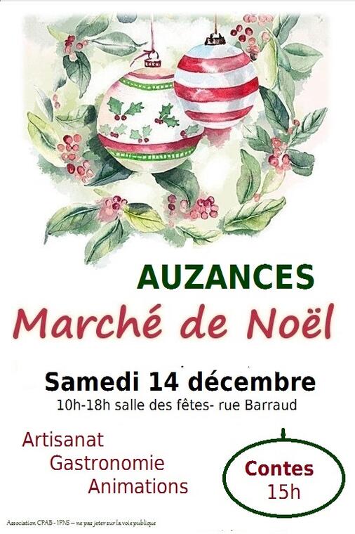 Affiche Noel Auzances 14 12 2024