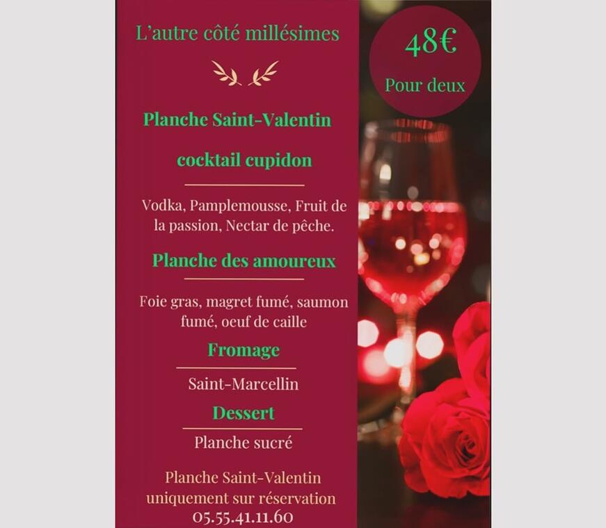 Menu St Valentin