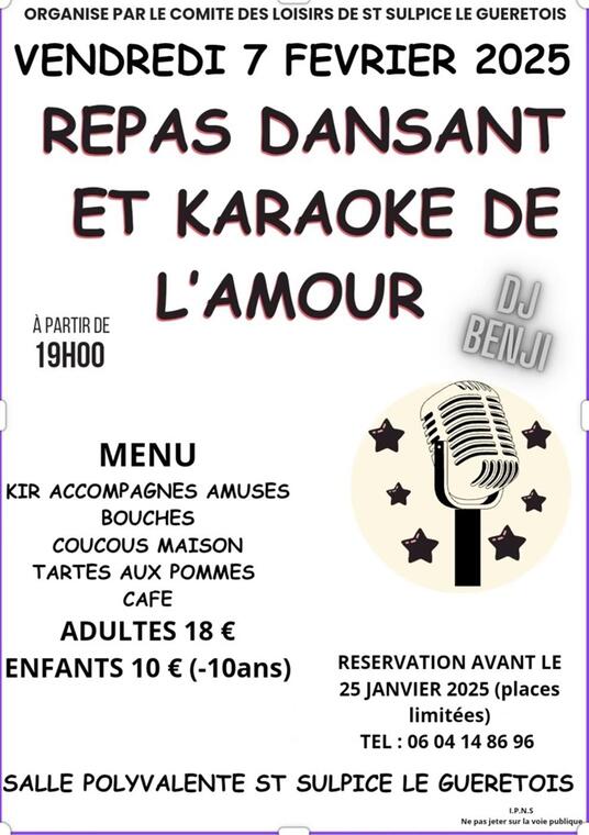 Repas karaoke de l' amour