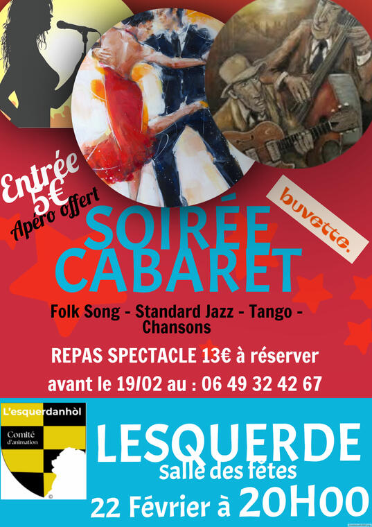 AFFICHE CABARET - lesquerde 22-02-2025