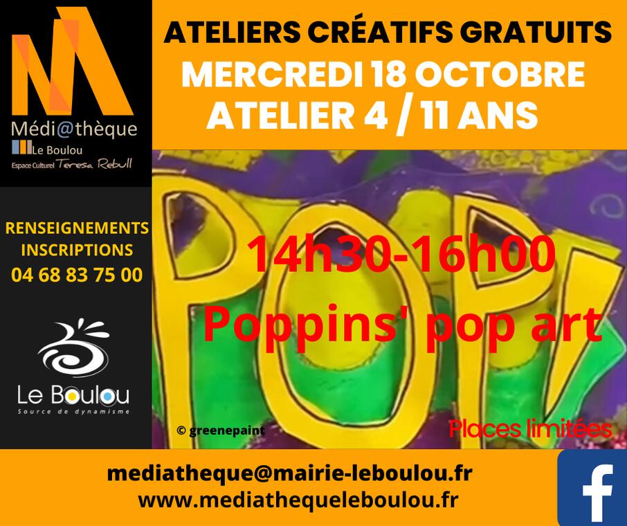 Facebook Post 4/11 Pop in art  18/10 - 1