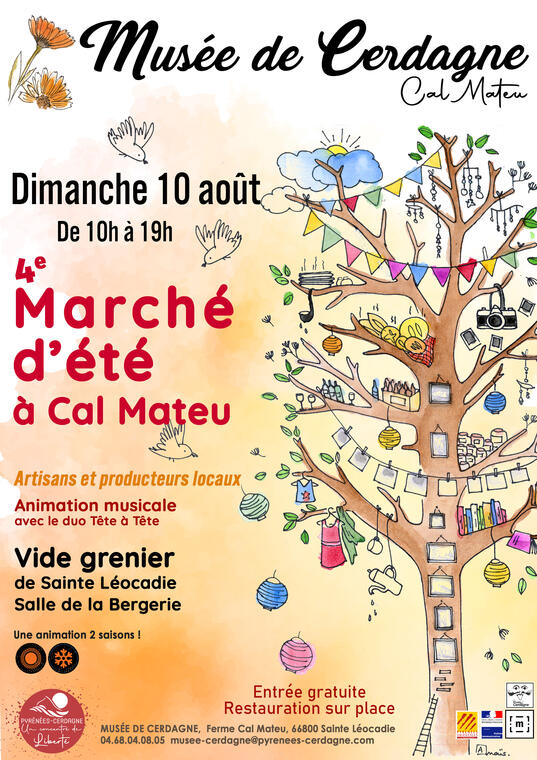 affiche marché d'été 10 aout 2025