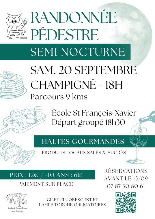 randonnée pédestre semi-nocture champigné