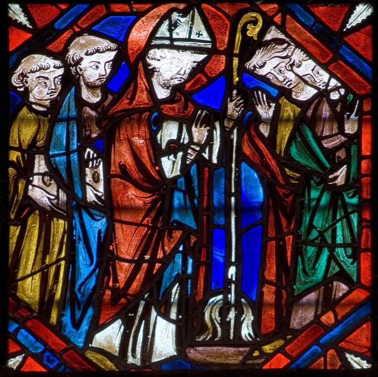 St Julien, vitrail cathédrale du Mans