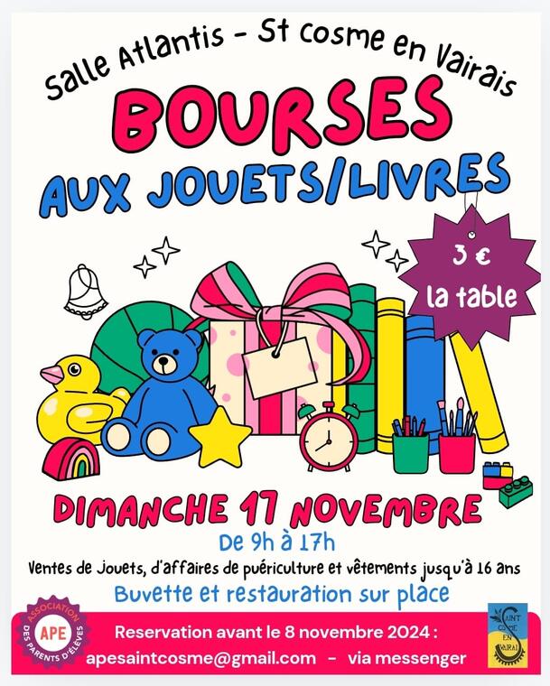 Bourse aux jouets Saint Cosme