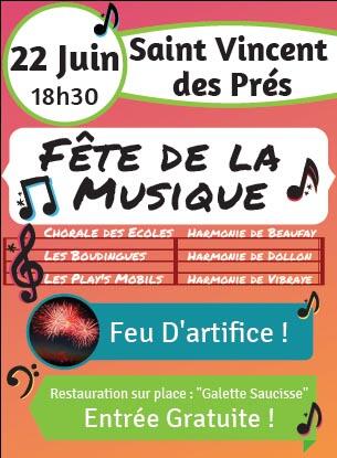 Fête de la musique à St Vincent des Prés