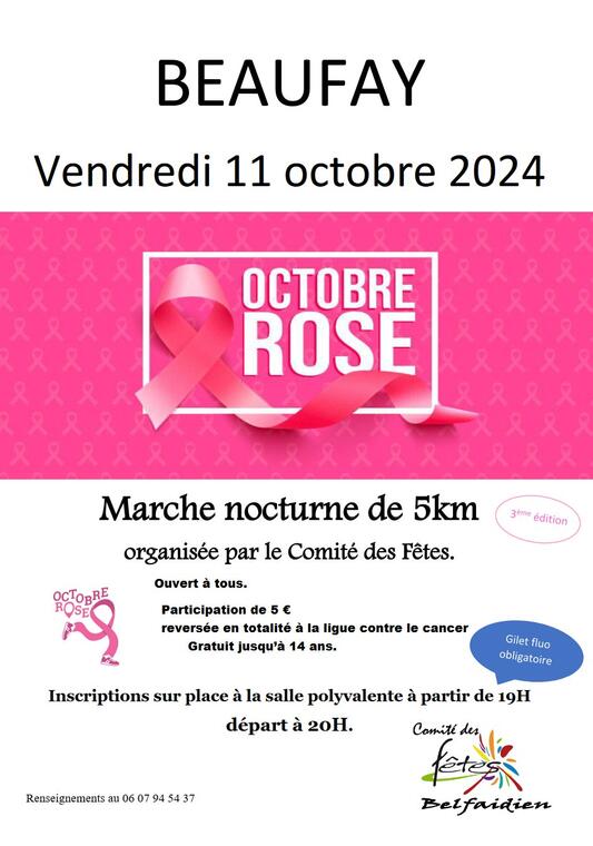 Marche Octobre rose beaufay