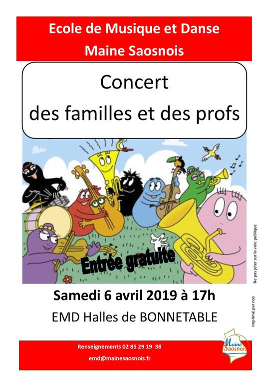 affiche concert famille EMD