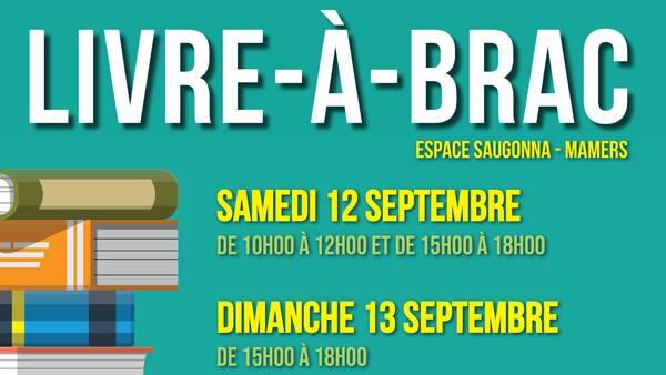 livres à brac - samedi 12 et dimanche 13 septembre