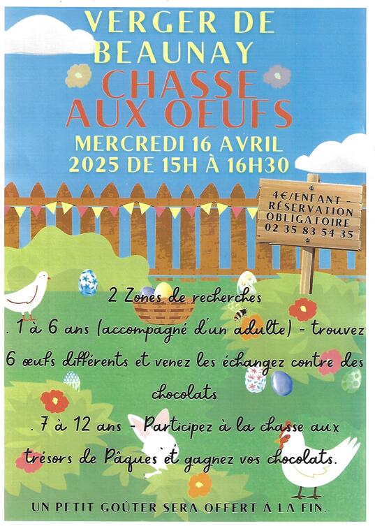 CHASSE AUX OEUFS VERGER DE BEAUNAY