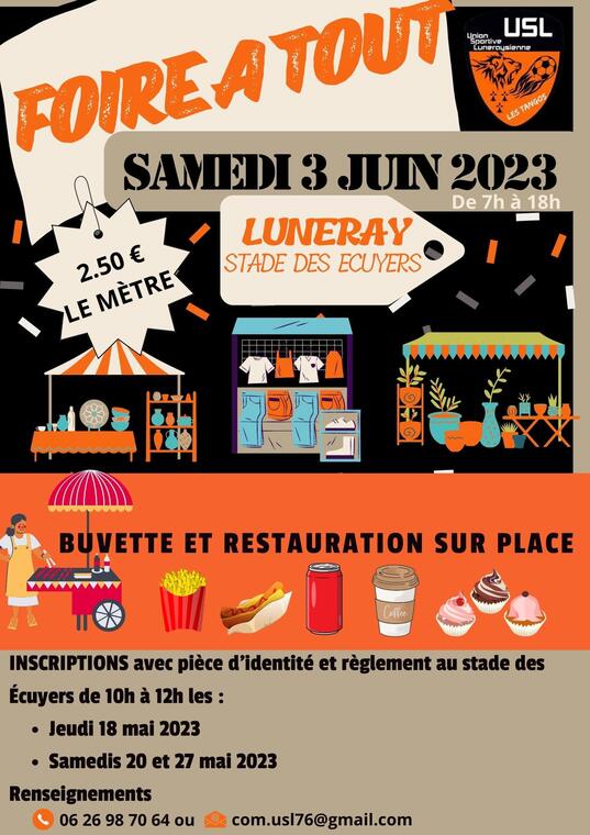 Foire à tout 3 juin 2023