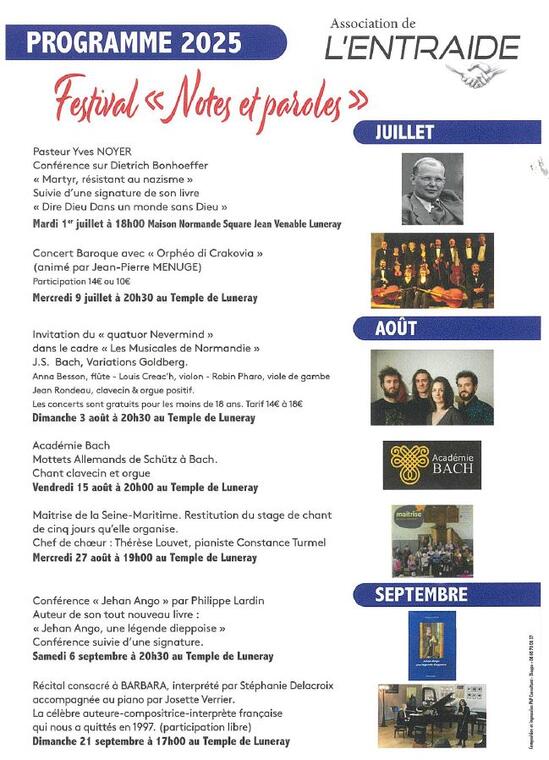Festival Notes et Paroles 2025